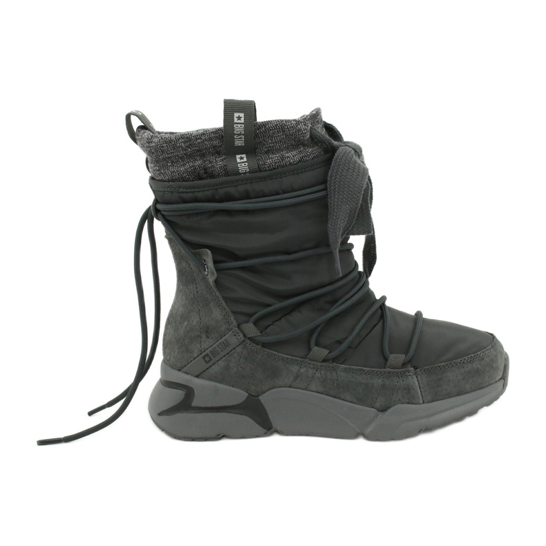 Stivali da neve Big Star Sport su pelliccia grigio