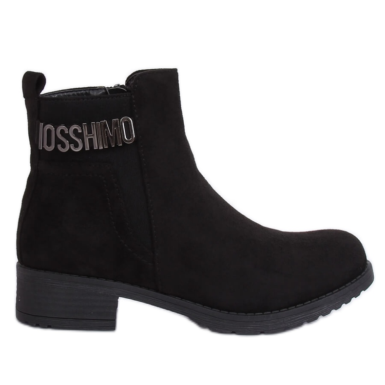 Stivali da donna in camoscio nero nero 1210D-PA Black