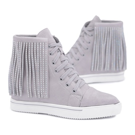 Sneakers Donna Lu Boo Con Frange Grigie Shanika grigio