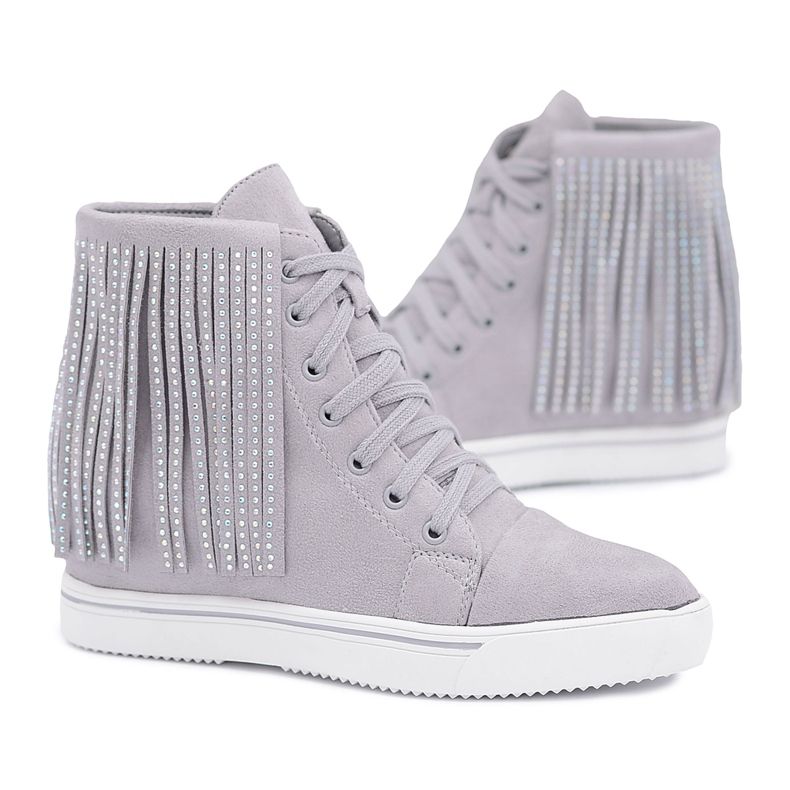 Sneakers Donna Lu Boo Con Frange Grigie Shanika grigio