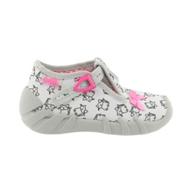 Scarpe per bambini Befado 110P377 nero rosa argento grigio