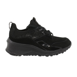 Filippo Scarpe sportive scivolose con calzino DP1531 / 20 BK nero