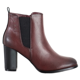 SHELOVET Stivali Con Tacco Decorativo marrone