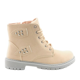 Stivali beige con cerniera Delothia