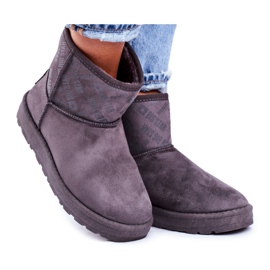 Stivali da neve caldi grigi da donna Big Star GG274558 grigio