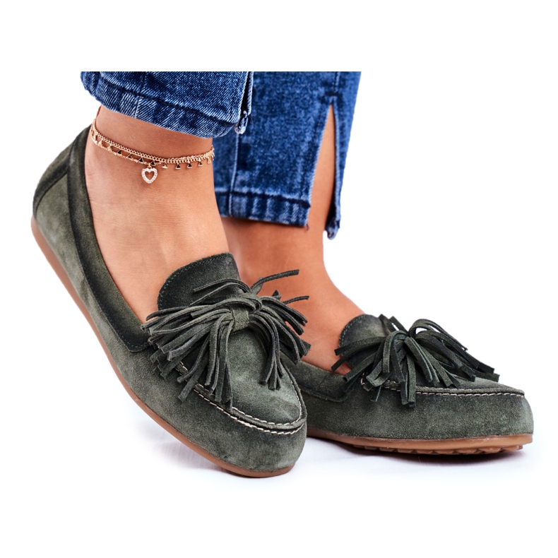 Mocassini Donna Maciejka Pelle Oliva 04830-24 verde