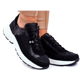 Scarpe Sportive da Donna Sneakers Maciejka Pelle 04845-01 nero