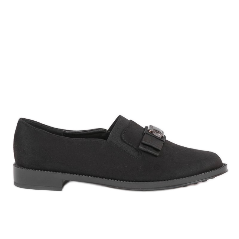 Scarpe slip-on nere con nastro 236-1 nero