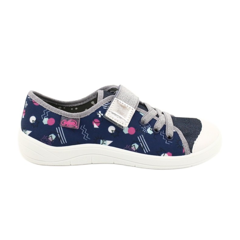 Scarpe per bambini Befado 251Y149 blu navy rosa d'argento grigio