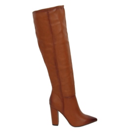 Stivali sopra il ginocchio sul camel RB42P Camel post marrone