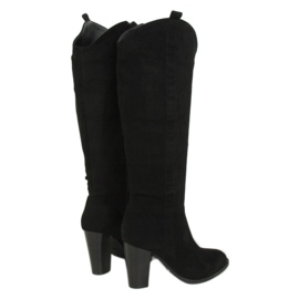 Stivali classici sul palo nero UK07P Black
