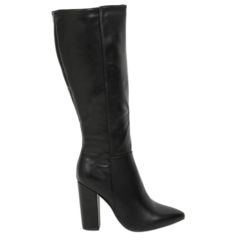 Stivali neri con tacco alto UK02P Black nero