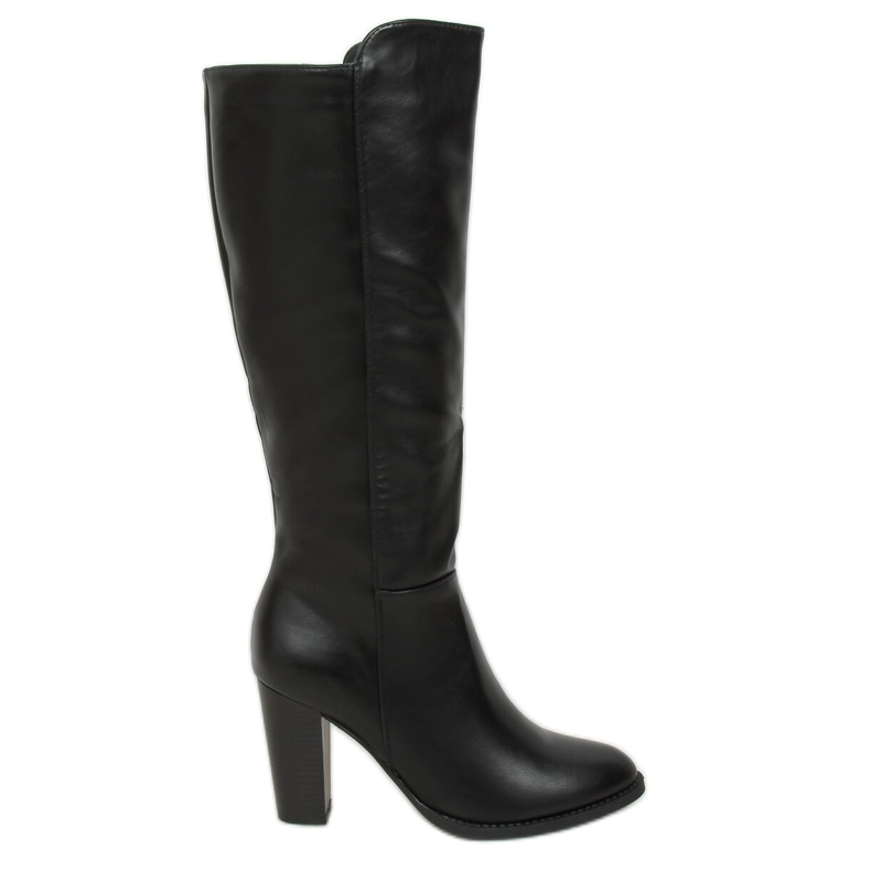 Stivali neri con tacco alto UK03P Black nero