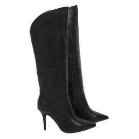 Stivali neri su un tacco a spillo, nero RB57P Black