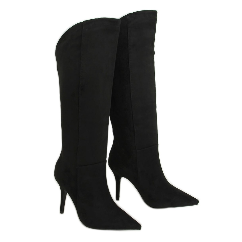 Stivali neri su uno stiletto nero RB56P nero