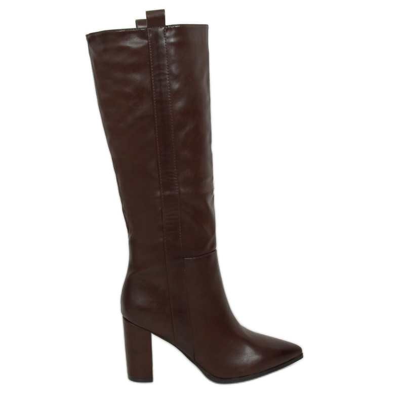 Stivali marroni su un tacco stabile RB49P Brown marrone