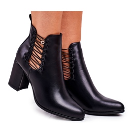 Vinceza Stivali Donna Con Tacco Slip On Con Gomme Nero Vibo