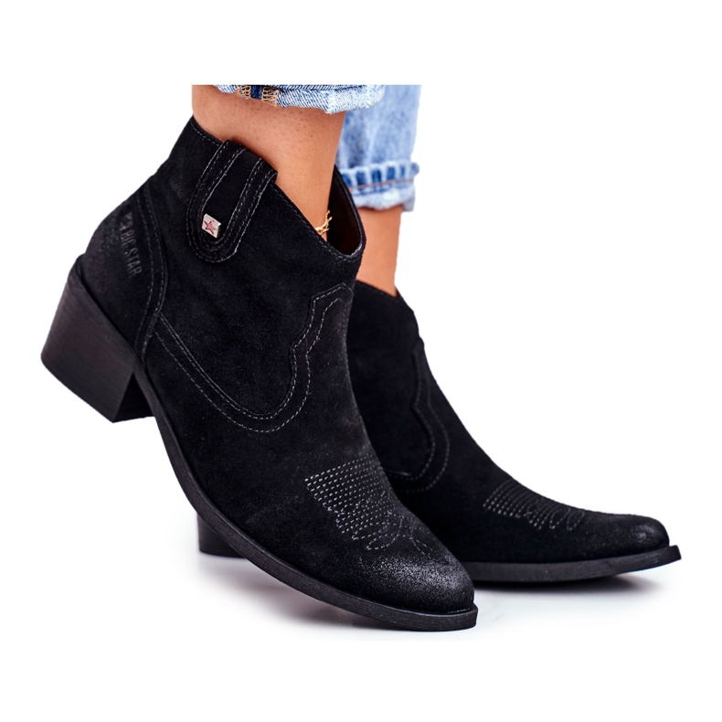 Stivali Donna Con Tacco Pelle Big Star Nero GG274329