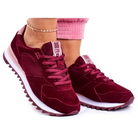 Scarpe sportive da donna Sneakers Big Star Burgundy GG274522 rosso