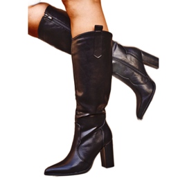 Stivali Con Tacco Donna Lico Black Forever nero