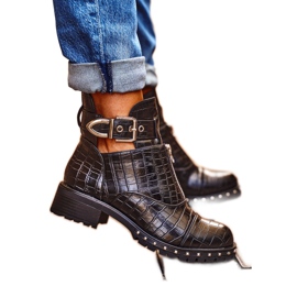 Stivali da donna neri con ritagli Black Hampton nero