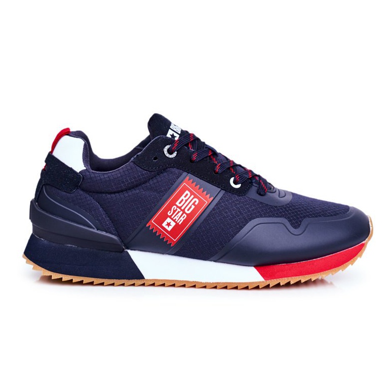 Scarpe sportive da uomo Big Star Navy Blue GG174182 rosso blu navy