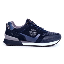 Scarpe sportive da uomo Sneakers Big Star Navy Blue GG174547 blu navy grigio