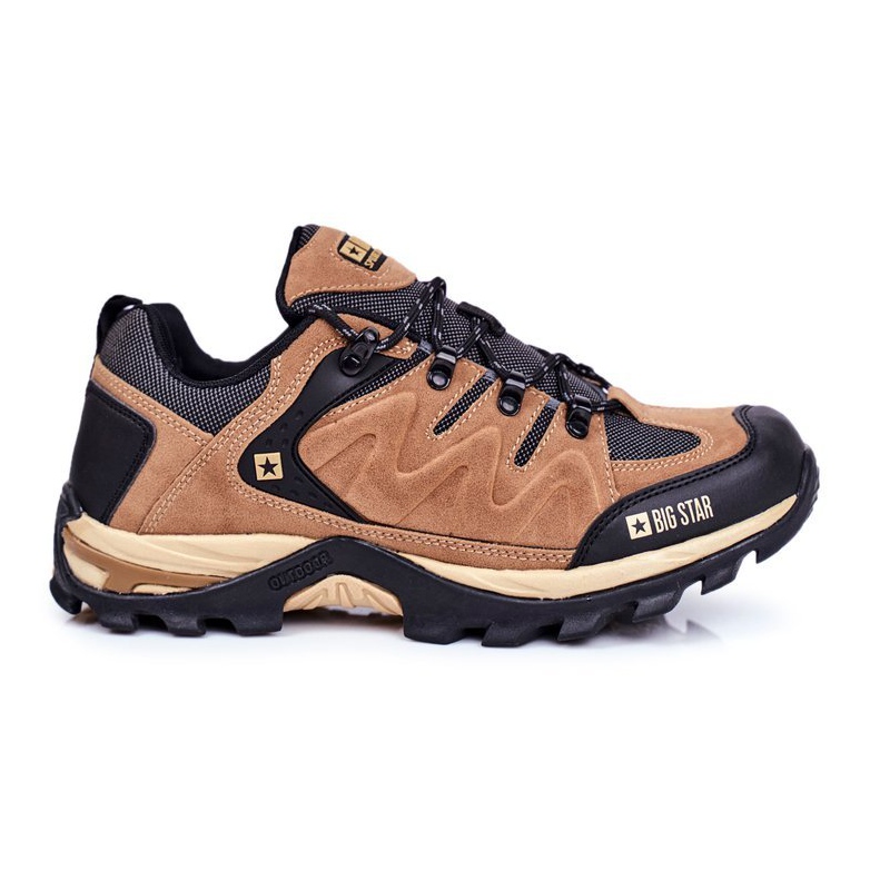 Scarpe da trekking da uomo Big Star Outdoor Camel GG174280 marrone nero