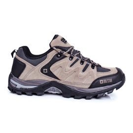 Scarpe da trekking da uomo Big Star Outdoor GG174281 beige nero grigio