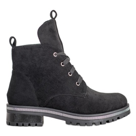 Seastar Trapper in pelle scamosciata nero