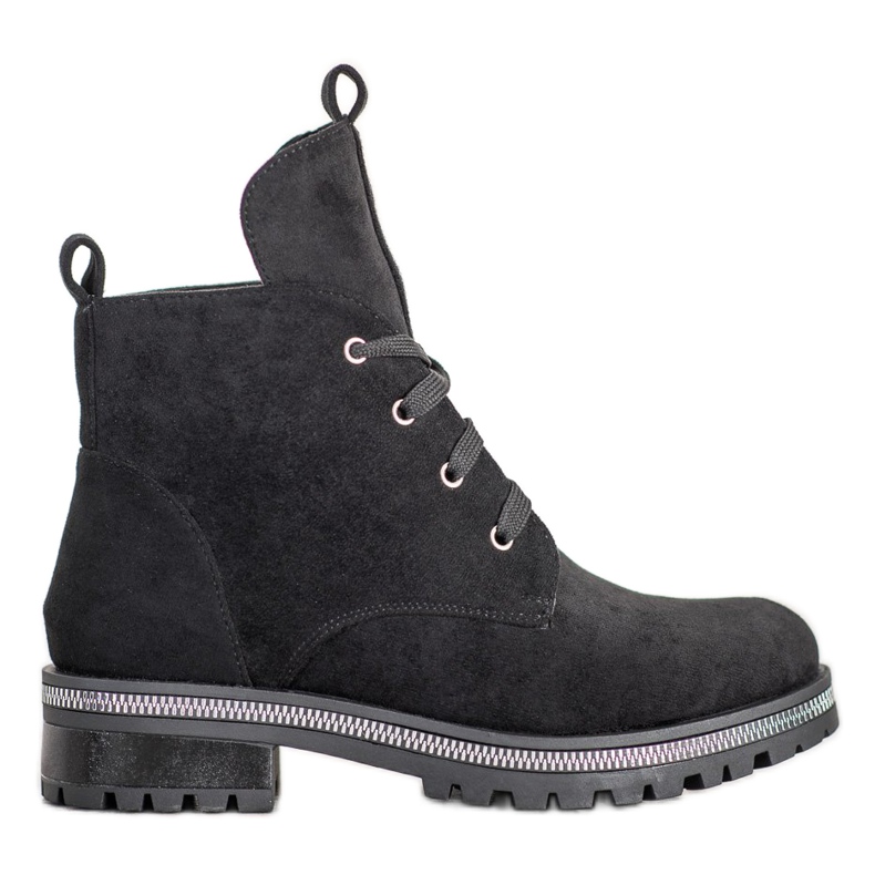 Seastar Trapper in pelle scamosciata nero