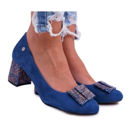 Décolleté da donna Maciejka Scamosciato Blu Navy 3356A-17 / 00-1