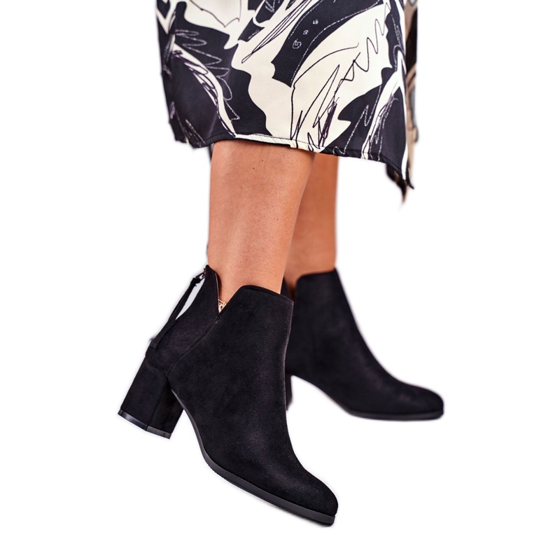 Vinceza Stivali Donna Con Tacco Camoscio Nero Mimosa