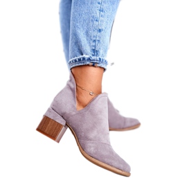 Stivali da donna con tacco alto cut out grigio mini meliori