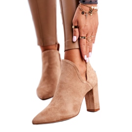 MSMG Stivali con tacco da donna Khaki Voom cachi