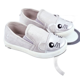 Sabana Sneakers Per Bambini Slip-on Con Topo Grigio Chiaro Candys
