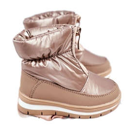 WEESTEP Stivali da neve caldi in lana per bambini Golden Bubbles d'oro