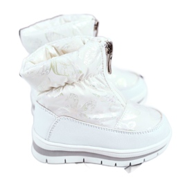 WEESTEP Stivali da neve caldi in lana per bambini White Bubbles bianco