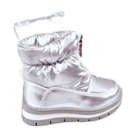 WEESTEP Stivali da neve caldi in lana per bambini Silver Bubbles argento