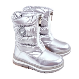 WEESTEP Stivali da neve caldi in lana per bambini Silver Mumm argento