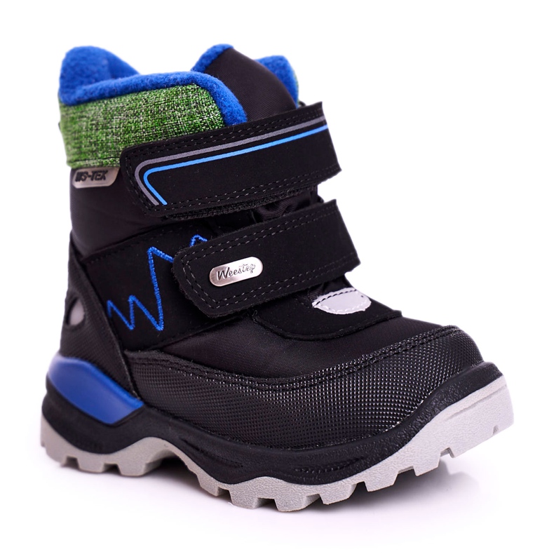 WEESTEP Stivali da neve caldi in lana per bambini Black Booom nero