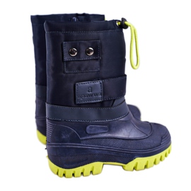 Apawwa Stivali da neve per bambini riscaldati con pelliccia blu navy inverno caldo