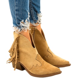 Stivaletti in camoscio beige di Joesler cowboy boots