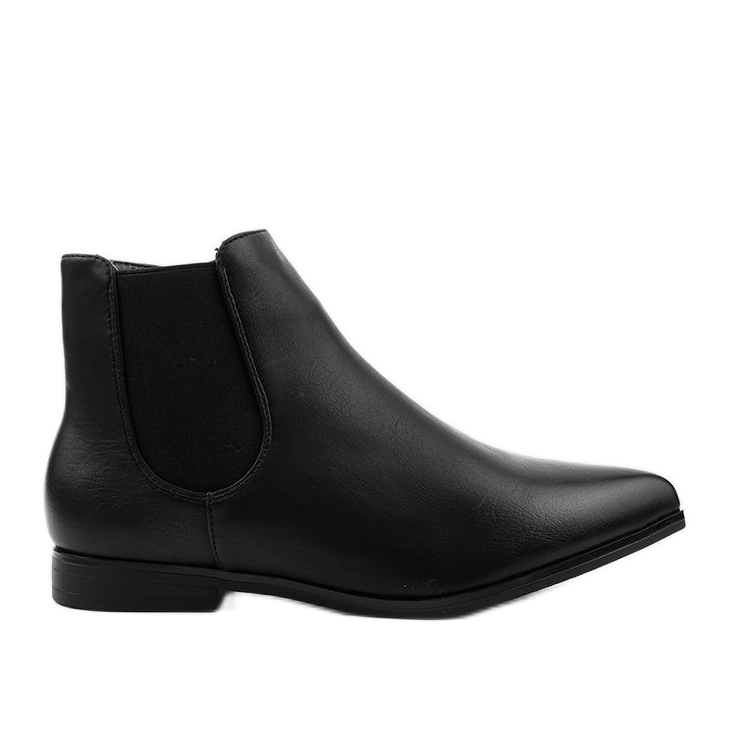 Stivali Jodhpur piatti neri con elastico Lagenaria nero