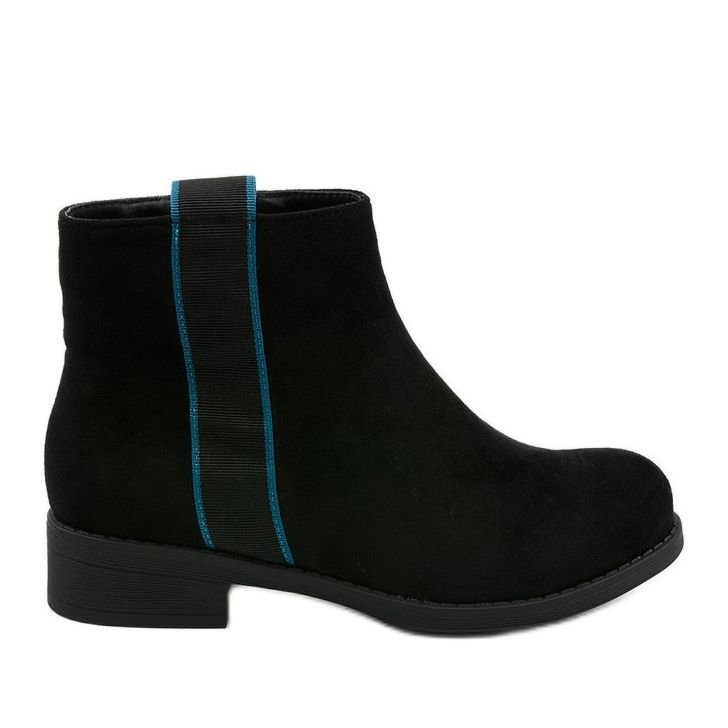 Stivali piatti neri Stivali termici Thelsys nero blu