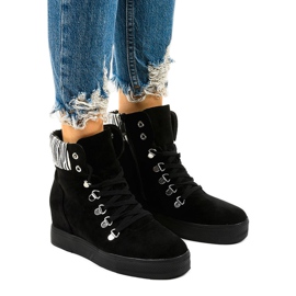 Sneakers nere con zeppa Kalista nero