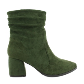 Daszyński Stivali in camoscio verde MR2025-10