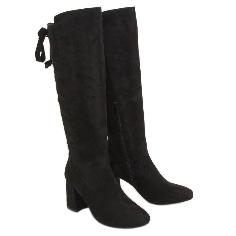 Stivali neri con tacco alto J19-65 Black nero