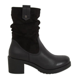 Stivali neri con tacco alto J19-51 Black nero