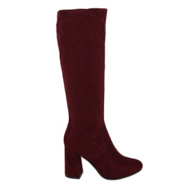 Tacco alto bordeaux D7533 Wine Red rosso multicolore